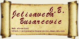 Jelisaveta Busarčević vizit kartica